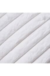 Living and Home 45x45cm Brushed Fabric Cushion Fluffy Striped Throw Pillow in White - Size: 45x45 cm - thumbnail 5
