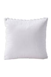 Living and Home 45x45cm Brushed Fabric Cushion Fluffy Striped Throw Pillow in White - Size: 45x45 cm - thumbnail 4