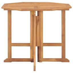 Berkfield Home 5 Piece Folding Outdoor Dining Set Solid Teak Wood in Brown - thumbnail 4