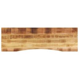Berkfield Home Desk Top with Curve 160x50x2.5 cm Solid Wood Rough Mango in Brown - thumbnail 2