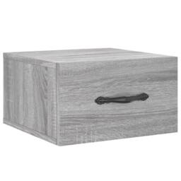 Berkfield Home Decorative Wall-mounted Bedside Cabinets 2 pcs Grey Sonoma 35x35x20 cm - Size: 35 x 35 x 20 cm - thumbnail 5