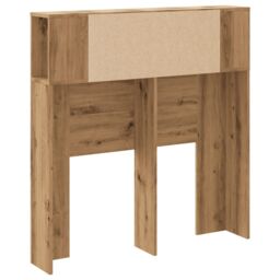 Berkfield Home Headboard Cabinet Artisan Oak 100x19x104.5 cm Engineered Wood in Brown - thumbnail 6