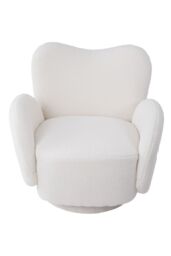 Plush Teddy Upholstered Swivel Armchair - thumbnail 4