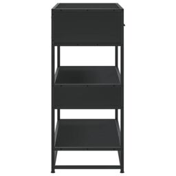Berkfield Home Console Table Black 90x35x80 cm Engineered Wood - Size: 90 x 35 x 80 cm - thumbnail 6