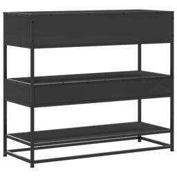 Berkfield Home Console Table Black 90x35x80 cm Engineered Wood - Size: 90 x 35 x 80 cm - thumbnail 7