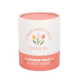 Something Different If Mums Were Flowers French Tulip Scented Candle in Light Pink - thumbnail 3