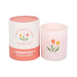 Something Different If Mums Were Flowers French Tulip Scented Candle in Light Pink - thumbnail 2