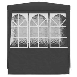 Berkfield Home Professional Party Tent Side Walls 2.5x2.5 m Anthracite 90 g/m ² in Black - thumbnail 5