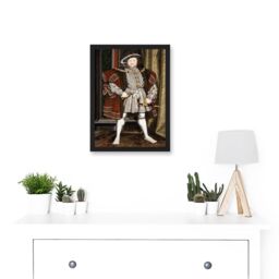 Artery8 Painting Antique Holbein Junior Henry Tudor VIII King England Artwork Framed Wall Art Print A4 in Black - thumbnail 2