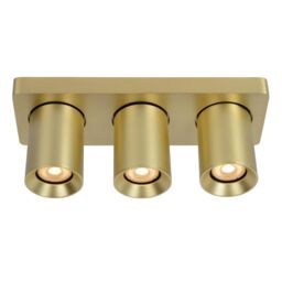 Lucide 'NIGEL' Dimmable Indoor Stylish Decor LED Ceiling Spotlight Bar GU10 in Gold - thumbnail 4