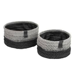 JVL Kenzi Round Storage Baskets- Set of 2 - thumbnail 1