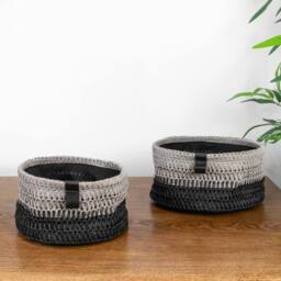 JVL Kenzi Round Storage Baskets- Set of 2 - thumbnail 7