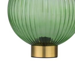 First Choice Lighting Set of 2 Betchley - Battery Operated Satin Brass Lamp with Green Glass in Gold - thumbnail 5