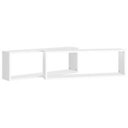 Berkfield Home Wall Cube Shelf 2 pcs White 80x15x26.5 cm Engineered Wood - thumbnail 5