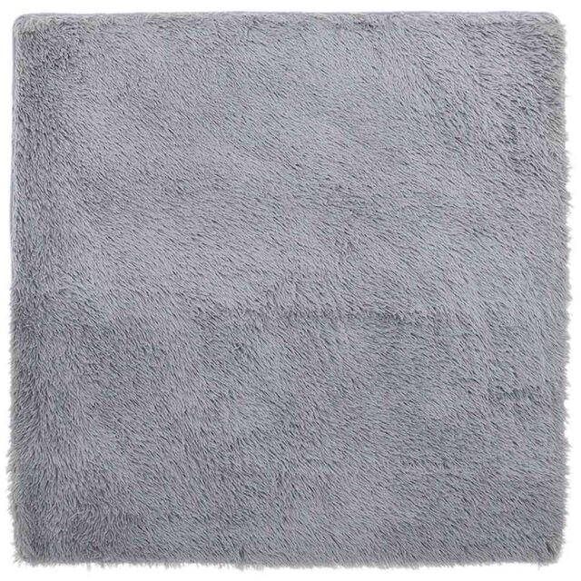 Berkfield Home Shaggy Rug High Pile NAVARRA Silver Grey 240x240 cm Polyester - Size: Medium - image 1