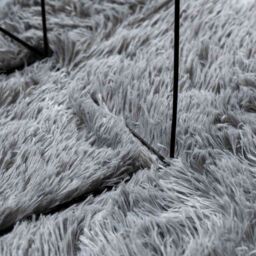 Berkfield Home Shaggy Rug High Pile NAVARRA Silver Grey 240x240 cm Polyester - Size: Medium - thumbnail 6