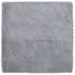 Berkfield Home Shaggy Rug High Pile NAVARRA Silver Grey 240x240 cm Polyester - Size: Medium