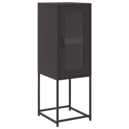 Berkfield Home Sideboard Black 36x39x107 cm Cold-rolled Steel - Size: 36 x 39 x 107 cm