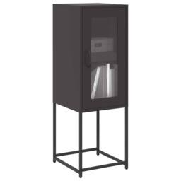 Berkfield Home Sideboard Black 36x39x107 cm Cold-rolled Steel - Size: 36 x 39 x 107 cm - thumbnail 2