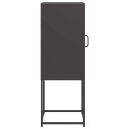 Berkfield Home Sideboard Black 36x39x107 cm Cold-rolled Steel - Size: 36 x 39 x 107 cm - thumbnail 6
