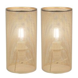 First Choice Lighting Set of 2 Troy - Gold Table Lamps - thumbnail 1