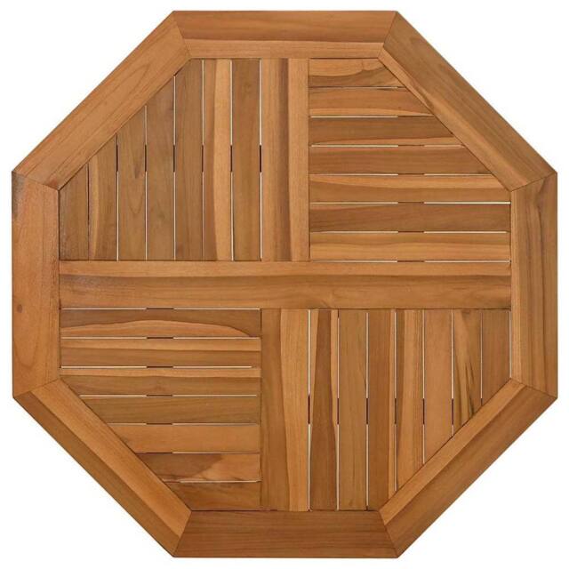 Berkfield Home Table Top 80x80x2.5 cm Octagonal Solid Wood Teak in Brown - image 1