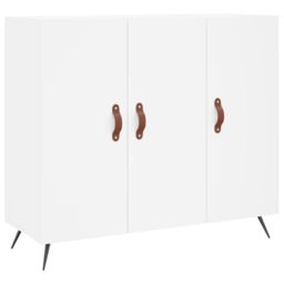 Berkfield Home Sideboard White 90x34x80 cm Engineered Wood - Size: 90 x 34 x 80 cm - thumbnail 2