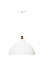 Living and Home E27 Metal Lampshade Pendant Light in White - thumbnail 5