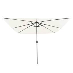 Berkfield Home Square Garden Parasol with LED Lights 295x245 cm Sand White in Cream - thumbnail 4