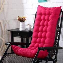 KORVIXA Outdoor Garden Sun Lounger Cotton Pads Seat Pad in Pink - Size: 125 cm x 150 cm - thumbnail 3