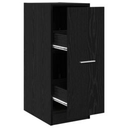 Berkfield Home Apothecary Cabinet Black Oak 30x41x77, 5 cm Engineered Wood - thumbnail 2