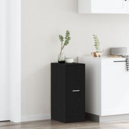 Berkfield Home Apothecary Cabinet Black Oak 30x41x77, 5 cm Engineered Wood - thumbnail 1