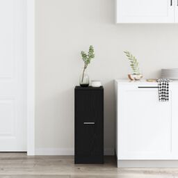 Berkfield Home Apothecary Cabinet Black Oak 30x41x77, 5 cm Engineered Wood - thumbnail 4