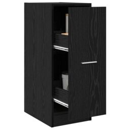 Berkfield Home Apothecary Cabinet Black Oak 30x41x77, 5 cm Engineered Wood - thumbnail 3