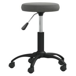 Berkfield Home Office Swivel Chair Dark Grey Velvet - thumbnail 3