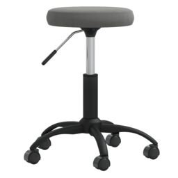 Berkfield Home Office Swivel Chair Dark Grey Velvet - thumbnail 2