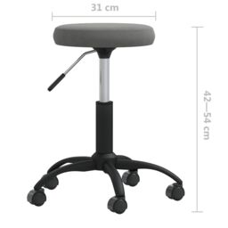 Berkfield Home Office Swivel Chair Dark Grey Velvet - thumbnail 7