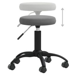 Berkfield Home Office Swivel Chair Dark Grey Velvet - thumbnail 6