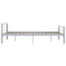 Berkfield Home Elegant Bed Frame Grey & White Metal 180x200 cm Super King - thumbnail 4
