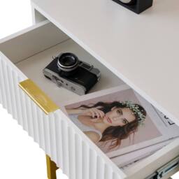 FURNITURE ONE Chest of 6 Drawers, Clothing Storage Cabinet - White - Size: 1 Pack - thumbnail 5
