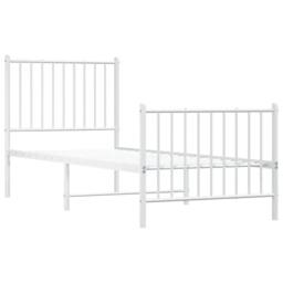 Berkfield Home Metal Bed Frame with Headboard & Footboard White 80x200 cm - thumbnail 1