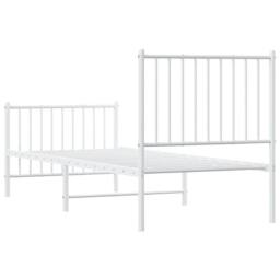 Berkfield Home Metal Bed Frame with Headboard & Footboard White 80x200 cm - thumbnail 7