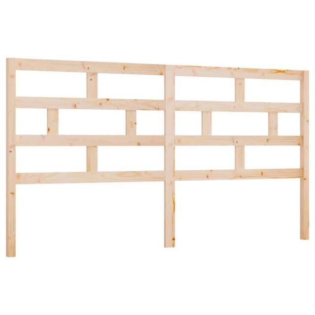 Berkfield Home Bed Headboard 206x4x100 cm Solid Wood Pine in Brown - Size: 206 x 4 x 100 cm - image 1