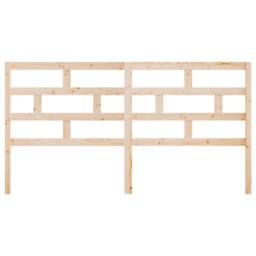 Berkfield Home Bed Headboard 206x4x100 cm Solid Wood Pine in Brown - Size: 206 x 4 x 100 cm - thumbnail 4