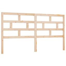 Berkfield Home Bed Headboard 206x4x100 cm Solid Wood Pine in Brown - Size: 206 x 4 x 100 cm - thumbnail 1