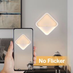 Pheashine Modern White Square LED Wall Sconce, 3000K Warm White Wall Light, 25cm - thumbnail 6
