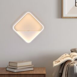 Pheashine Modern White Square LED Wall Sconce, 3000K Warm White Wall Light, 25cm - thumbnail 7