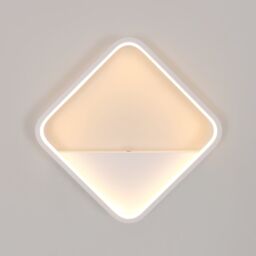 Pheashine Modern White Square LED Wall Sconce, 3000K Warm White Wall Light, 25cm - thumbnail 1