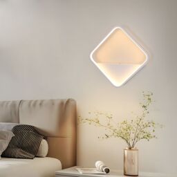 Pheashine Modern White Square LED Wall Sconce, 3000K Warm White Wall Light, 25cm - thumbnail 2