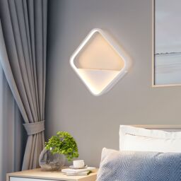 Pheashine Modern White Square LED Wall Sconce, 3000K Warm White Wall Light, 25cm - thumbnail 8